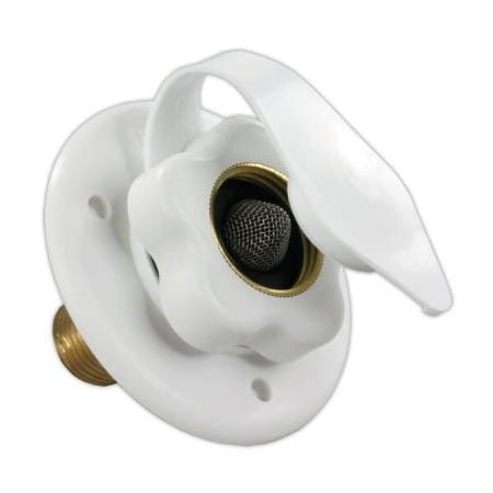 Jr Products CITY WATER FLANGE W/ 1/2IN MPT, POLAR WHITE 160-85-A-26-A